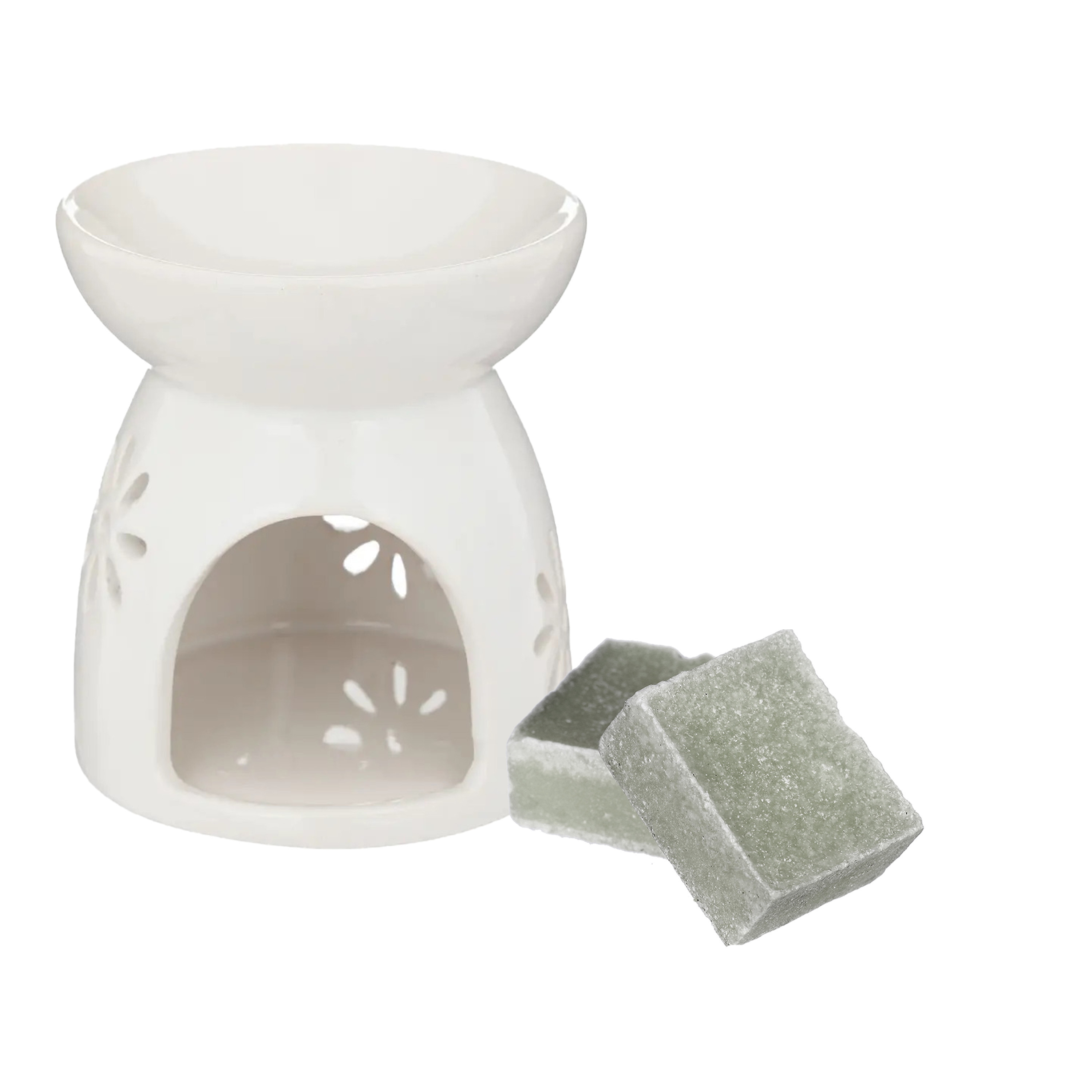 Amberblokjes-geurblokjes cadeauset jasmijn geur inclusief geurbrander