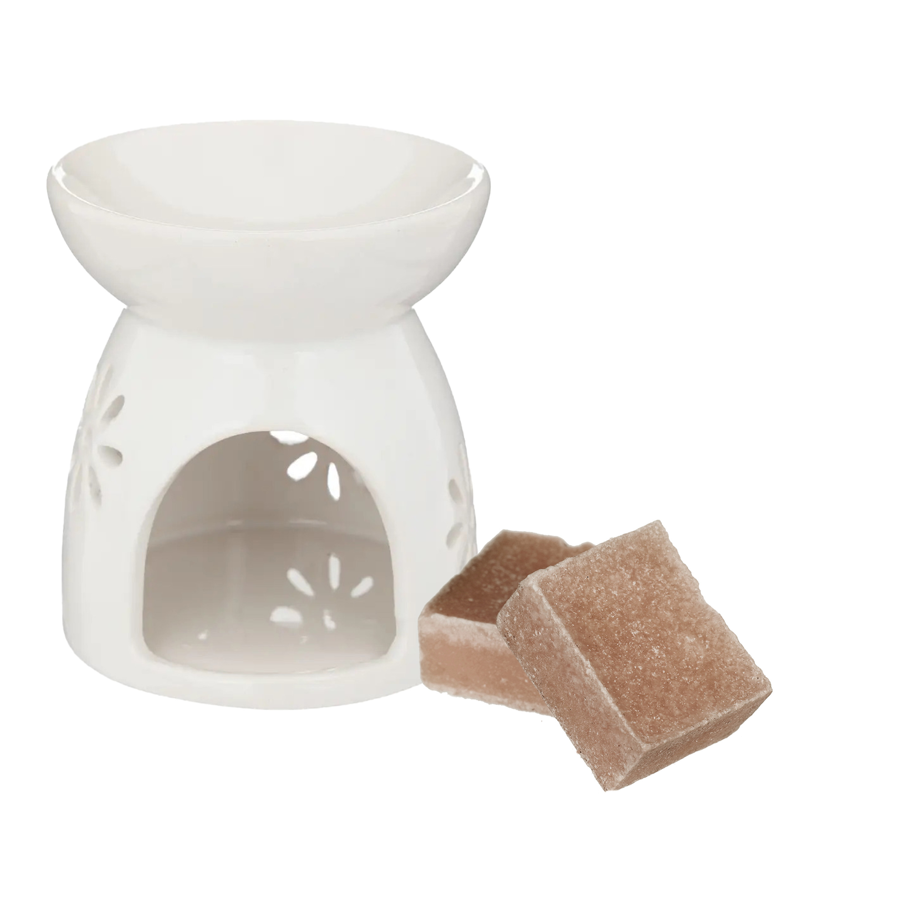 Amberblokjes-geurblokjes cadeauset sandelhout geur inclusief geurbrander
