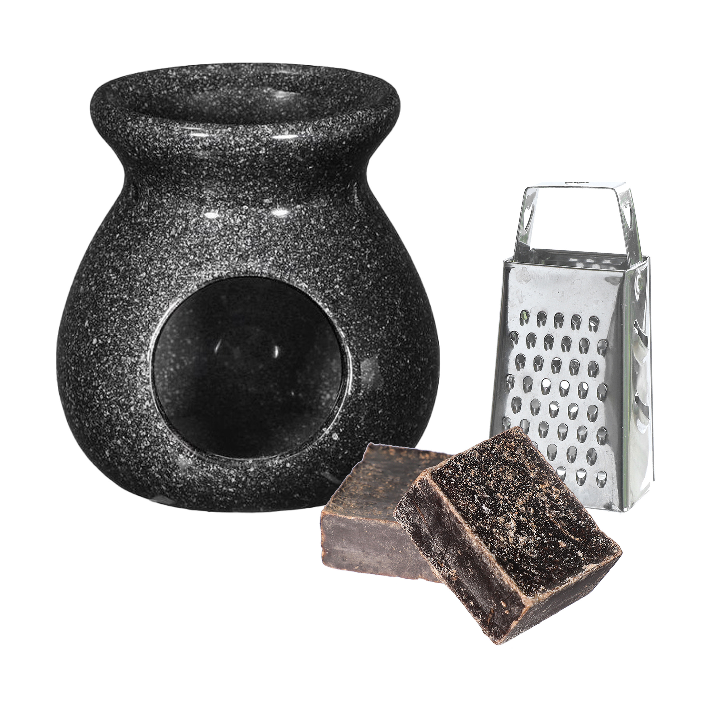 Amberblokjes-geurblokjes cadeauset ylang ylang geur inclusief geurbrander en mini rasp