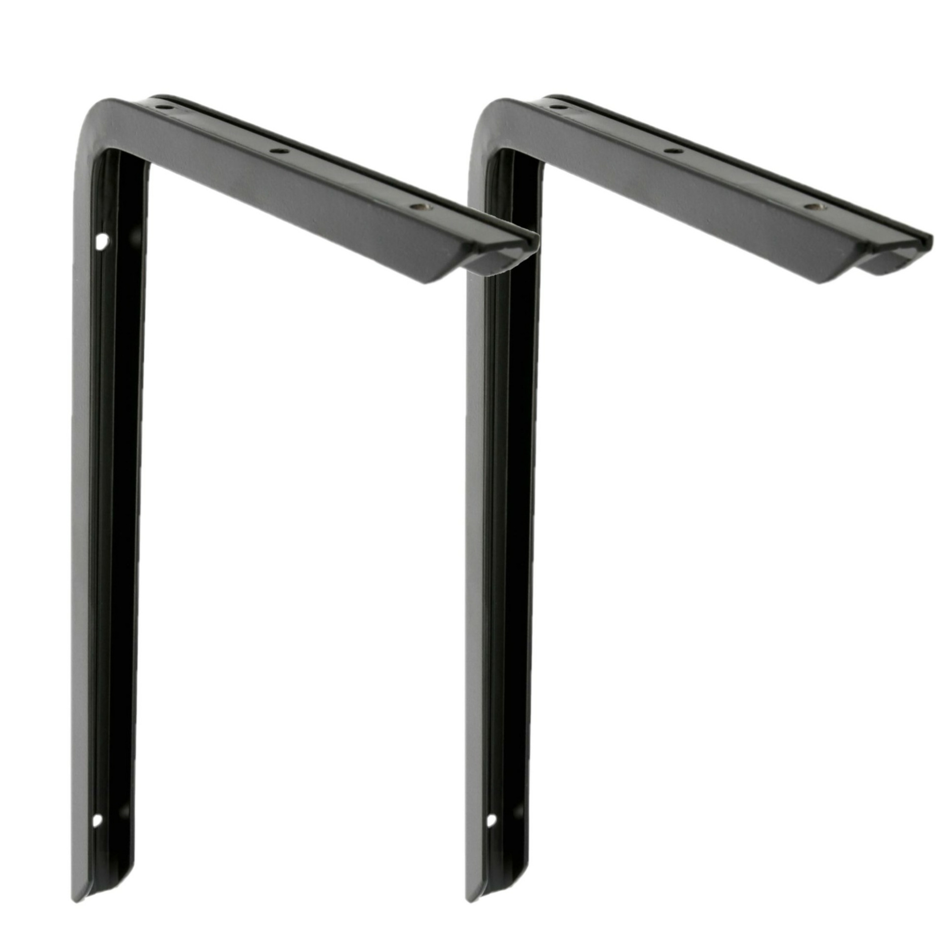 AMIG Plankdrager-planksteun 2x aluminium gelakt zwart H300 x B200 mm max gewicht 30 kg