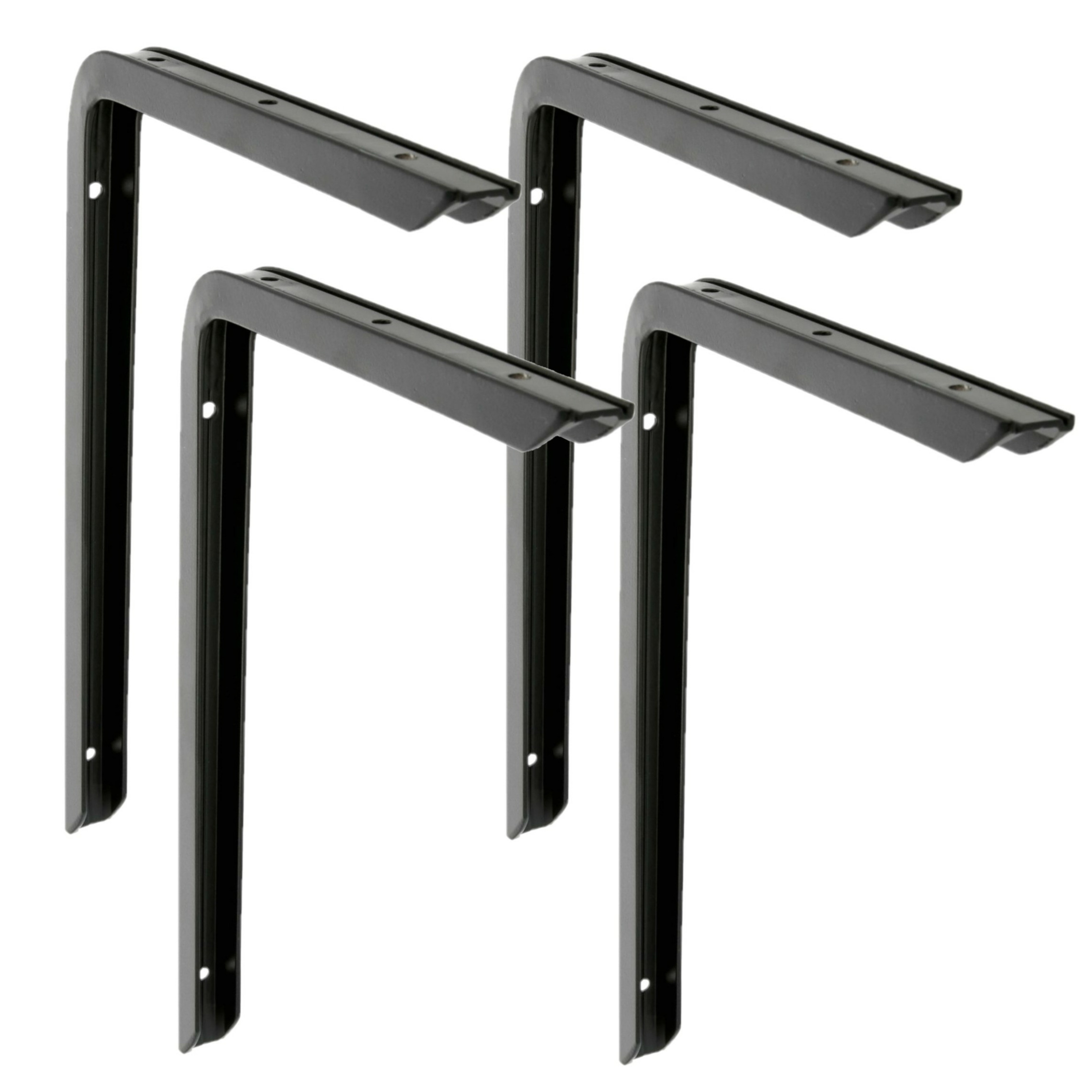 AMIG Plankdrager-planksteun 4x aluminium gelakt zwart H300 x B200 mm max gewicht 30 kg
