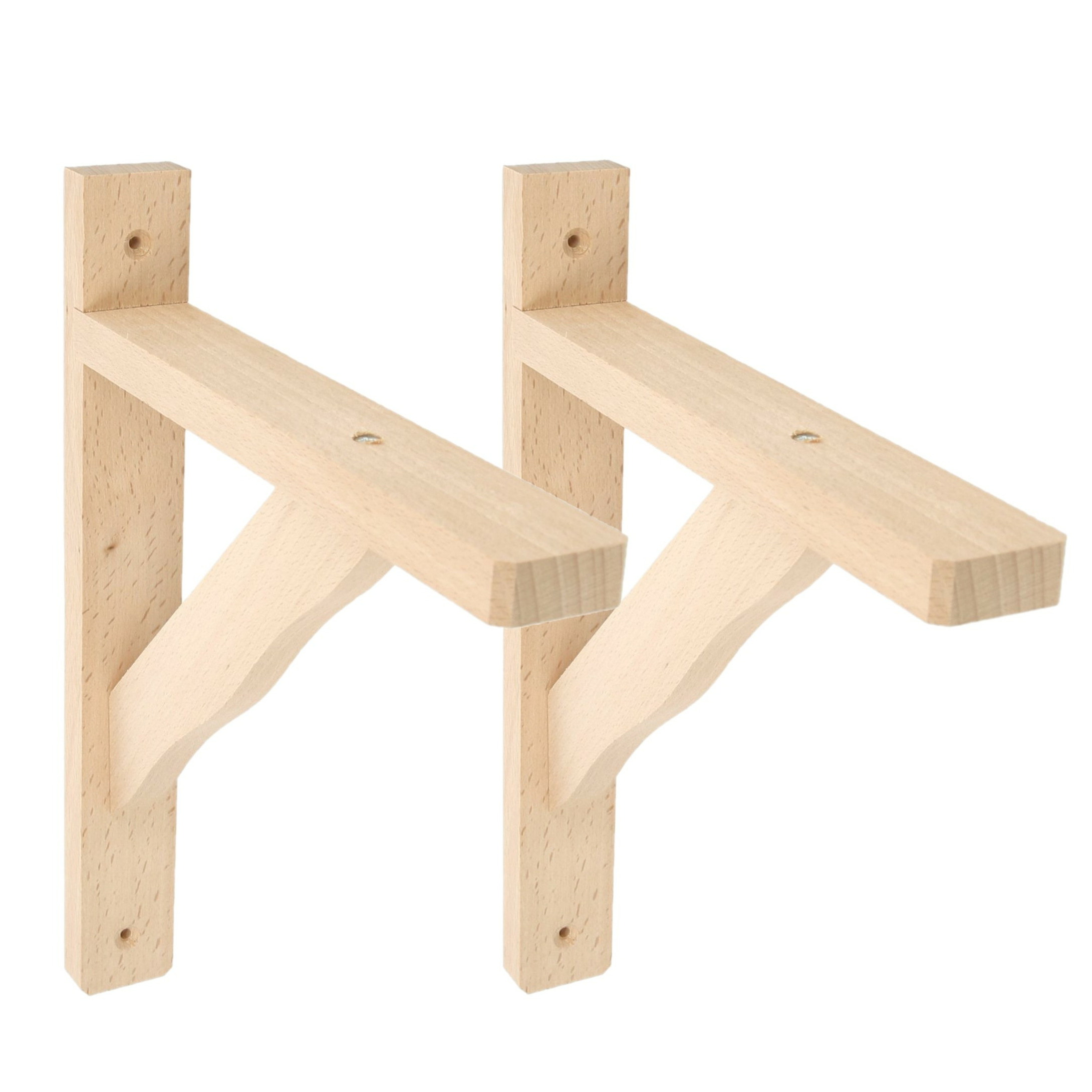 AMIG Plankdrager-planksteun van hout 2x lichtbruin H320 x B280 mm Tot 105 kg