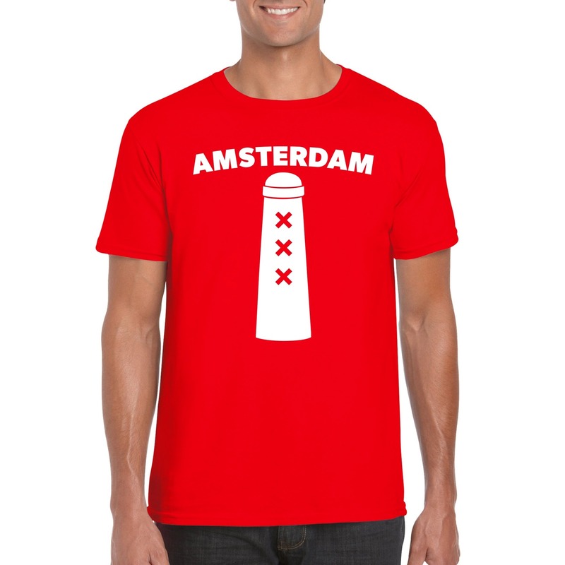 Amsterdammertje shirt rood heren