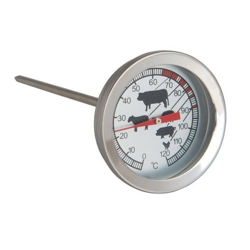 Analoge vleesthermometer-keuken thermometer RVS 12,5 cm