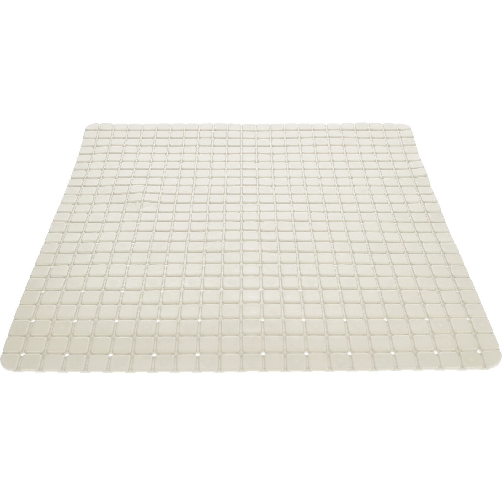 Anti-slip badmat creme wit 55 x 55 cm vierkant