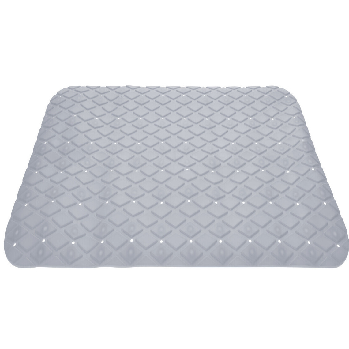 Anti-slip badmat licht grijs 55 x 55 cm vierkant