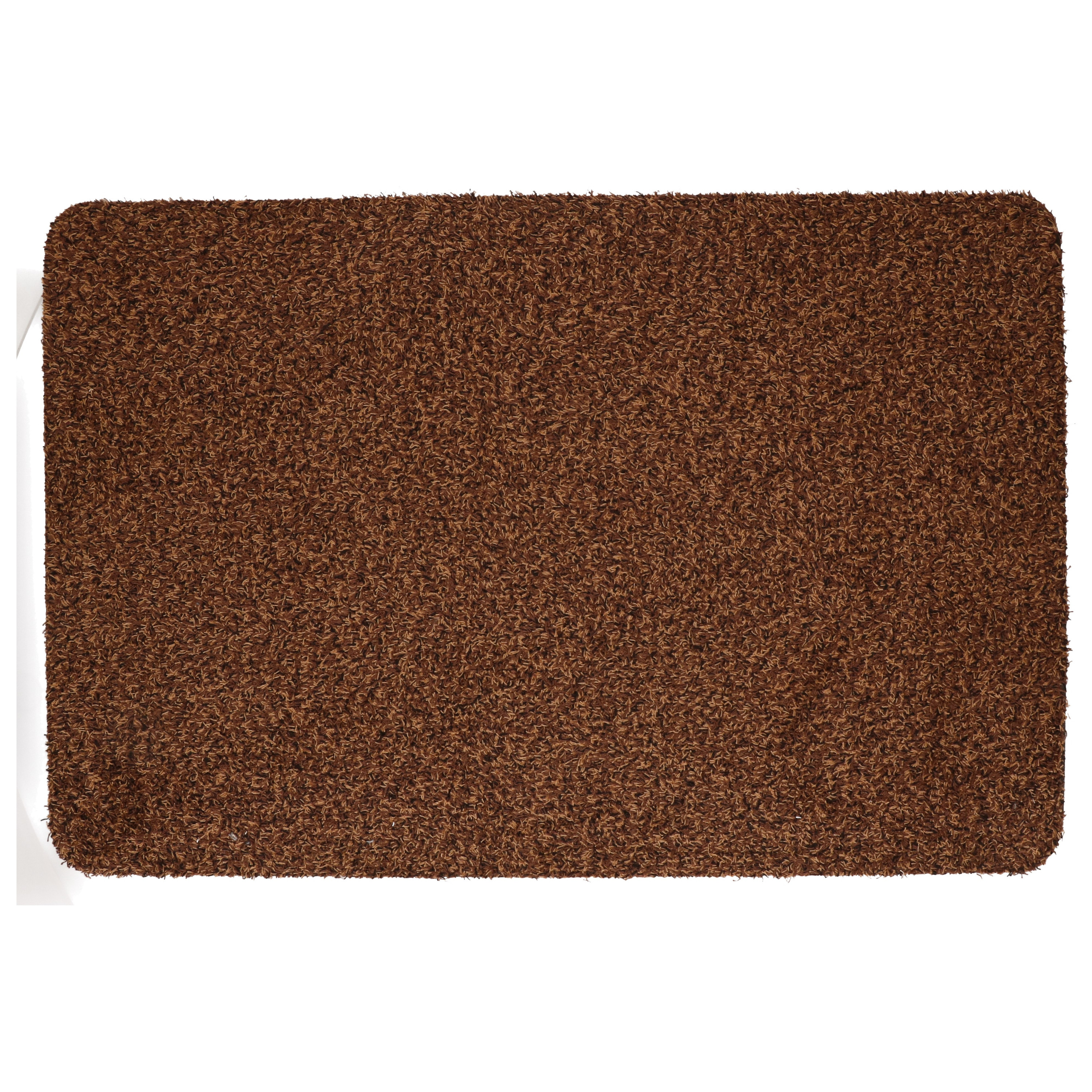 Anti slip deurmat-schoonloopmat pvc bruin extra absorberend 60 x 40 cm voor binnen