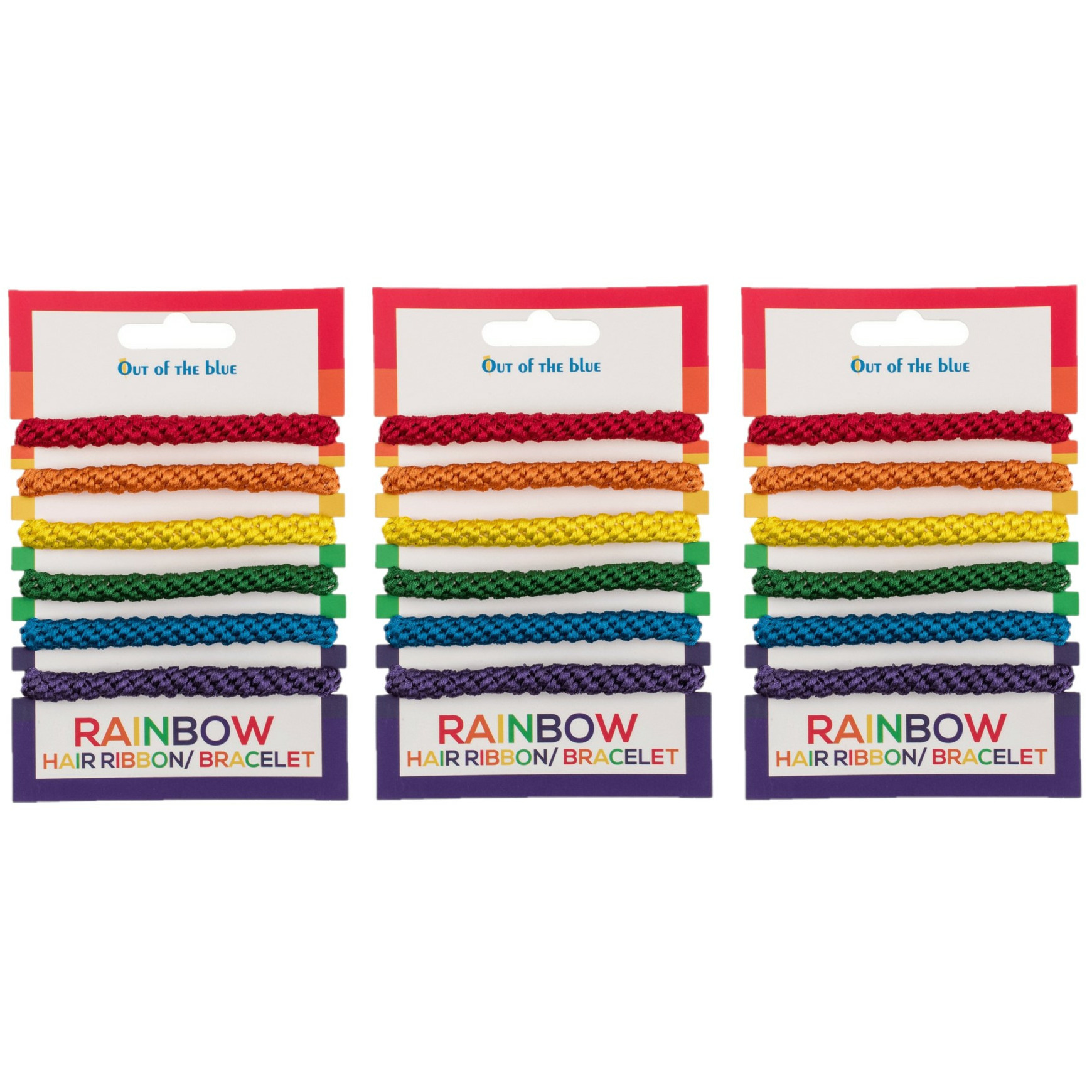 Armbandjes-haarbandjes Gay Pride-Regenboog thema kleuren setje van 24x stuks