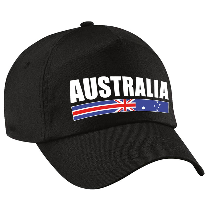 Australia supporter pet-cap Australie zwart kinderen