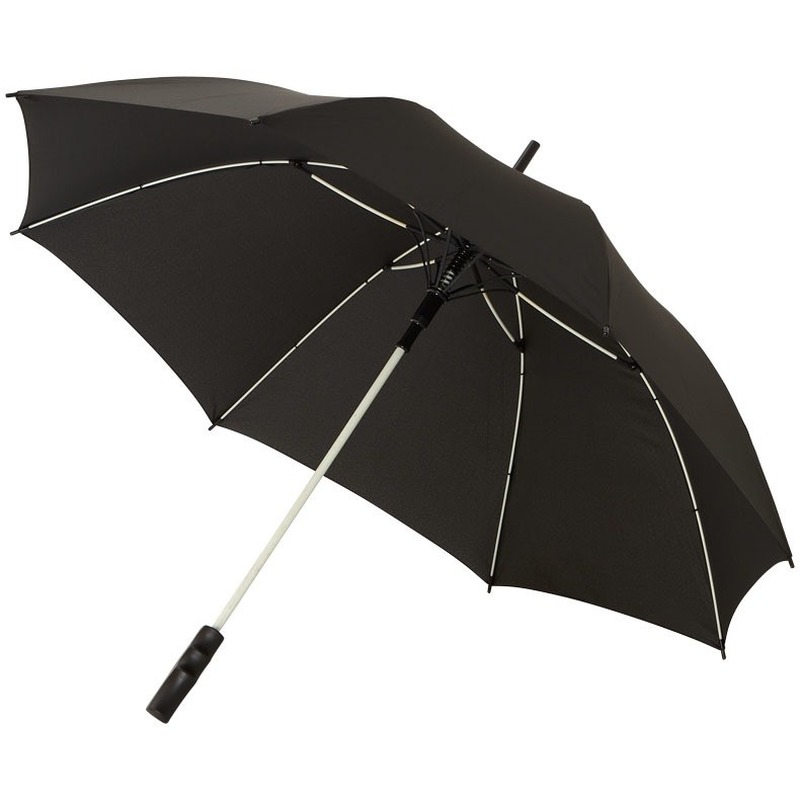 Automatische storm paraplu zwart-wit 58 cm