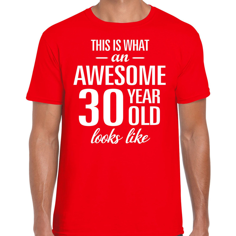 Awesome 30 year - 30 jaar cadeau t-shirt rood heren