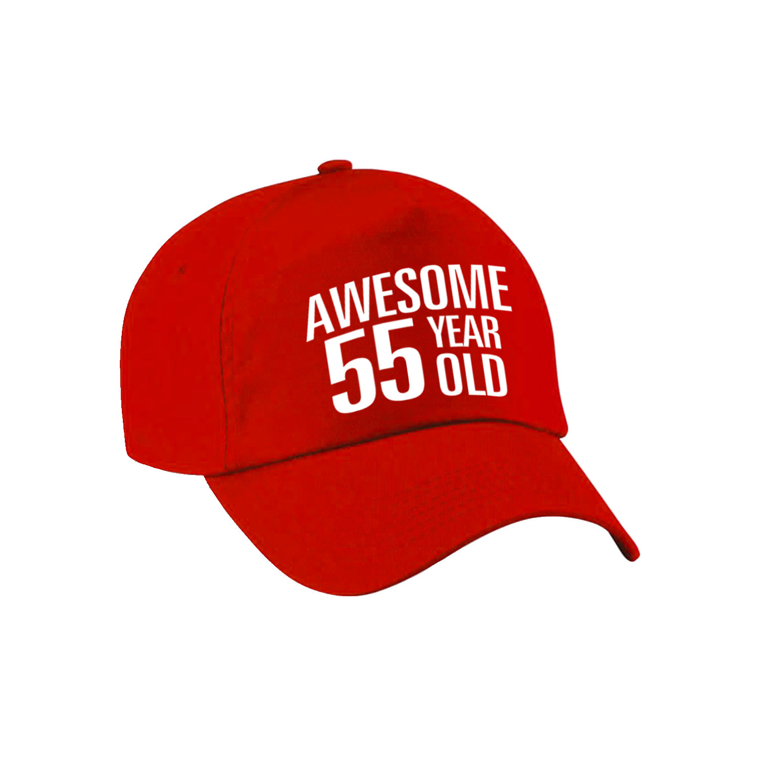 Awesome 55 year old verjaardag pet - cap rood voor dames en heren