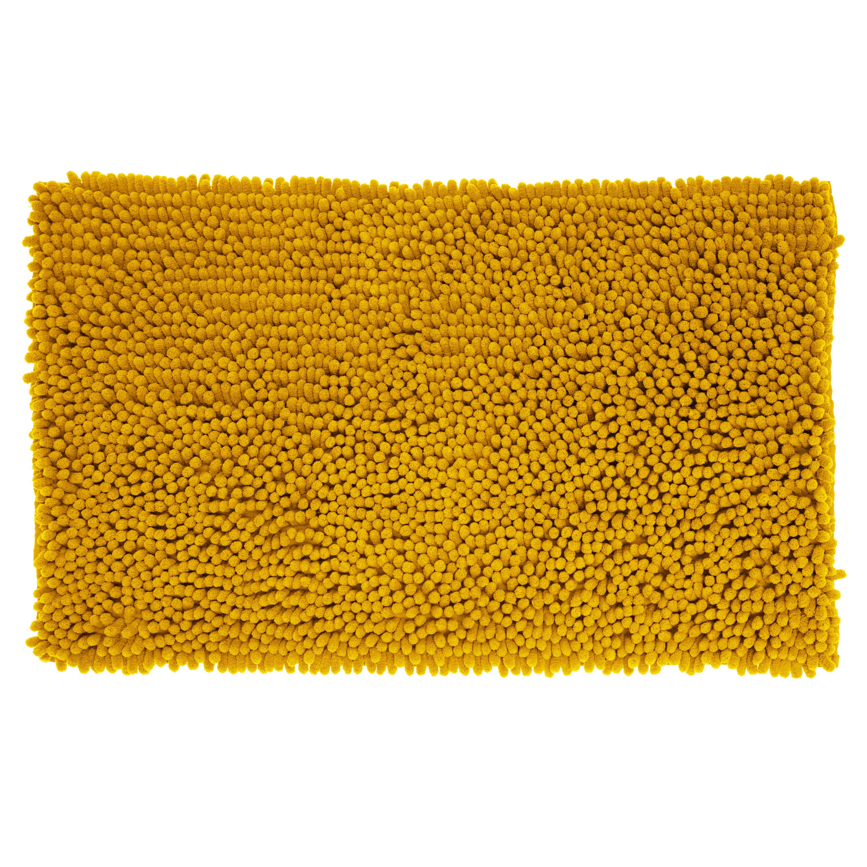 Badkamerkleedje-badmat maxi-noppen voor op de vloer mosterdgeel 50 x 80 cm
