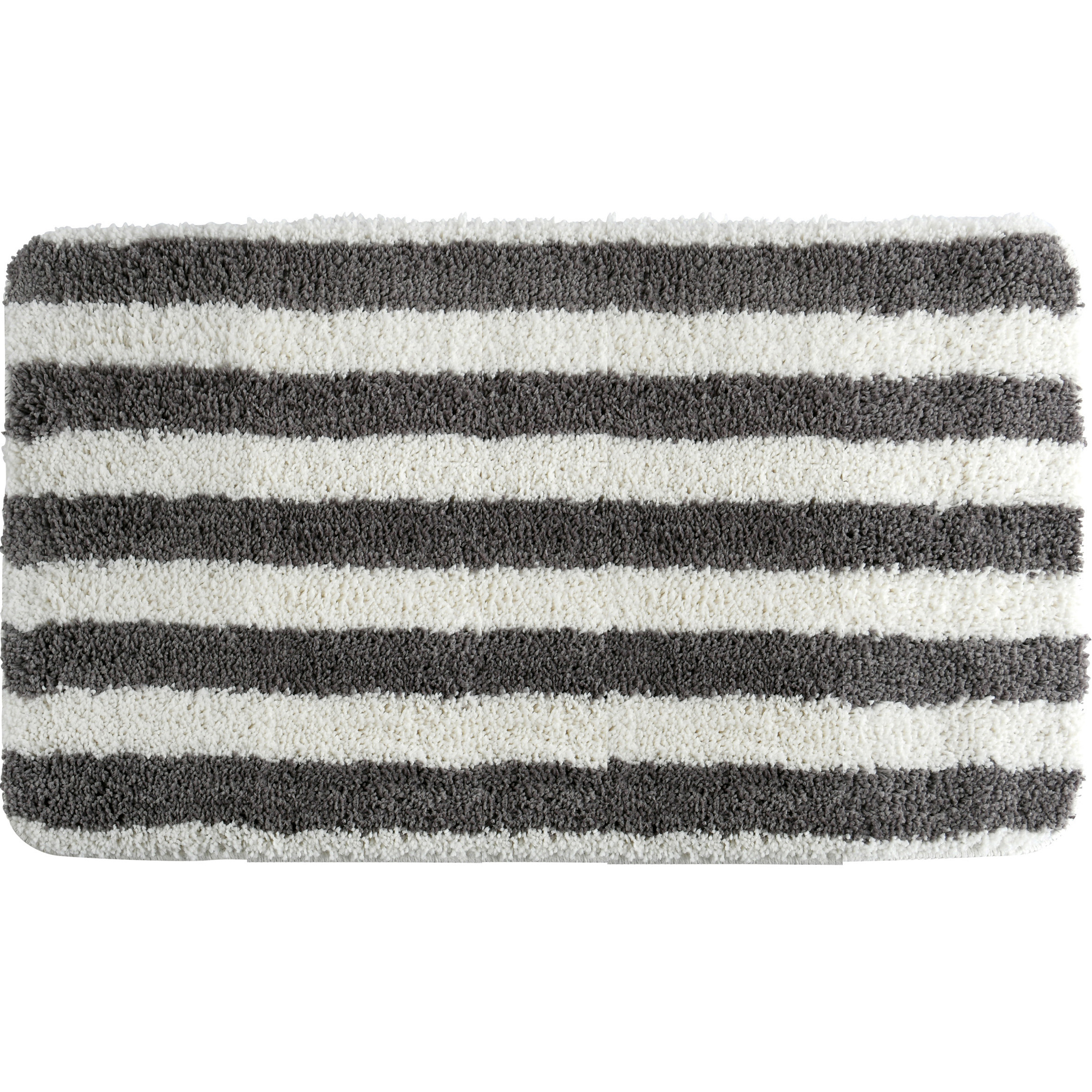 Badkamerkleedje-badmat tapijt kleedje voor op de vloer grijs-wit 50 x 80 cm