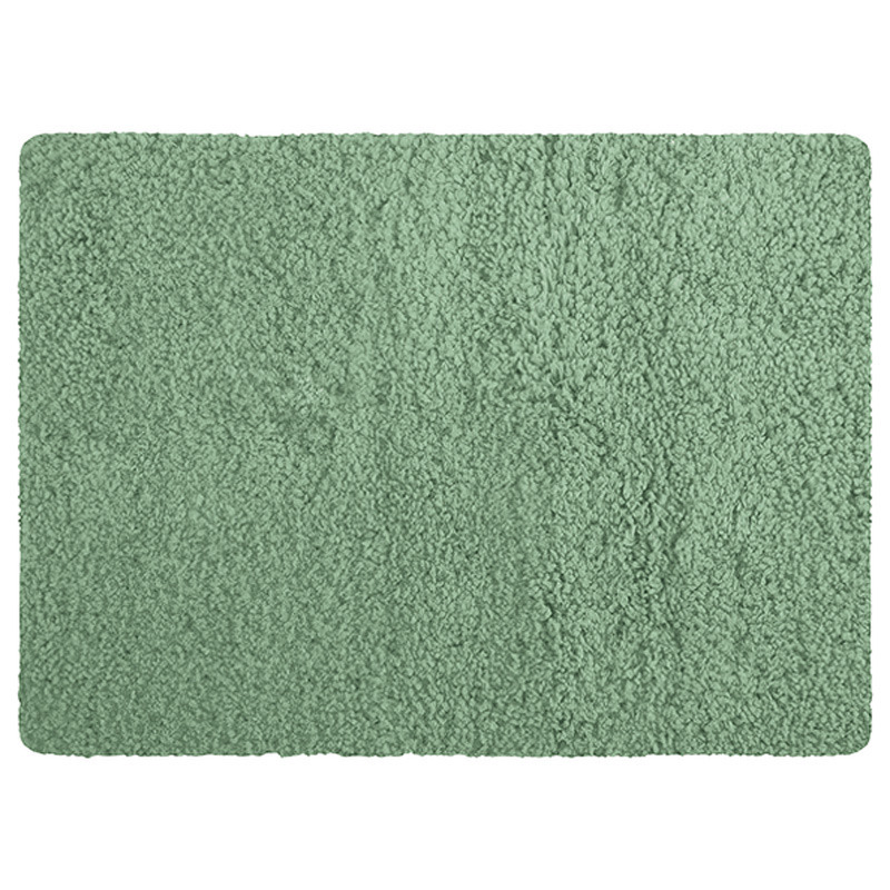 Badkamerkleedje-badmat tapijt voor op de vloer groen 50 x 70 cm langharig