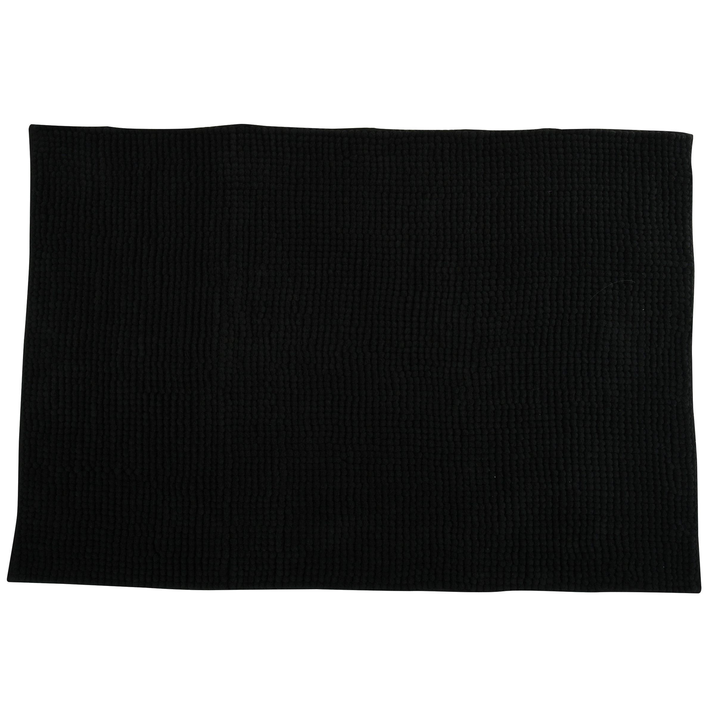 Badkamerkleedje-badmat tapijt voor op de vloer zwart 60 x 90 cm