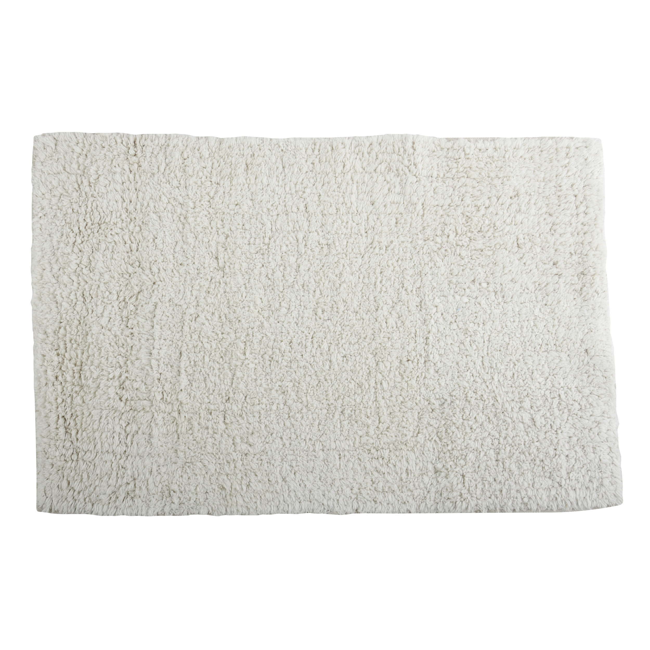 Badkamerkleedje-badmat tapijtje voor op de vloer ivoor wit 40 x 60 cm