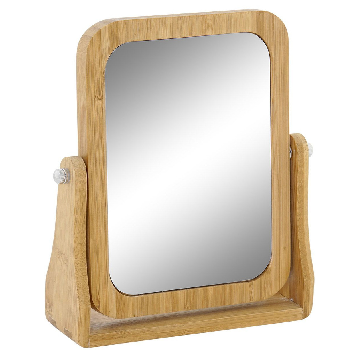 Badkamerspiegel-make-up spiegel bamboe hout 22 x 6 x 22