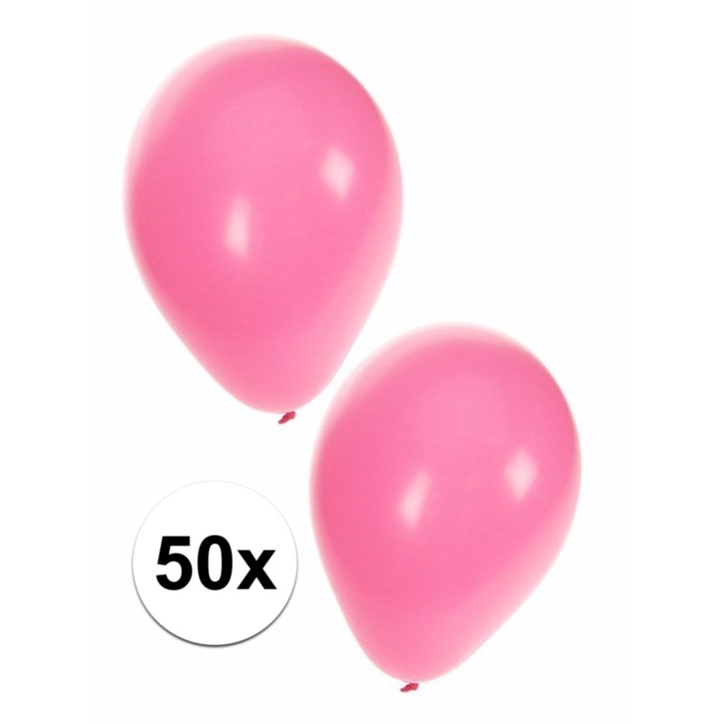 Ballonnen lichtroze 50 stuks -