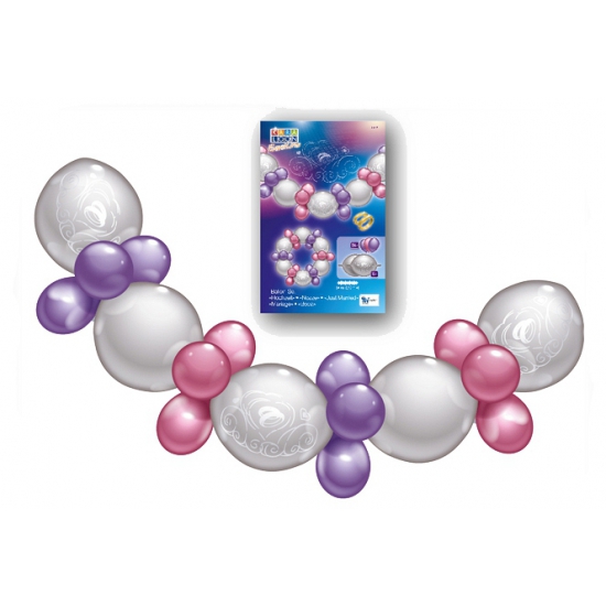Ballonnen slinger guirlande roze/paars -