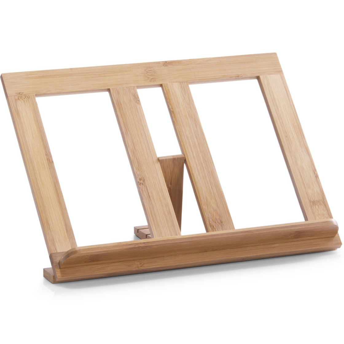 Bamboe houten tablet-iPad standaard-houder bruin 35 cm