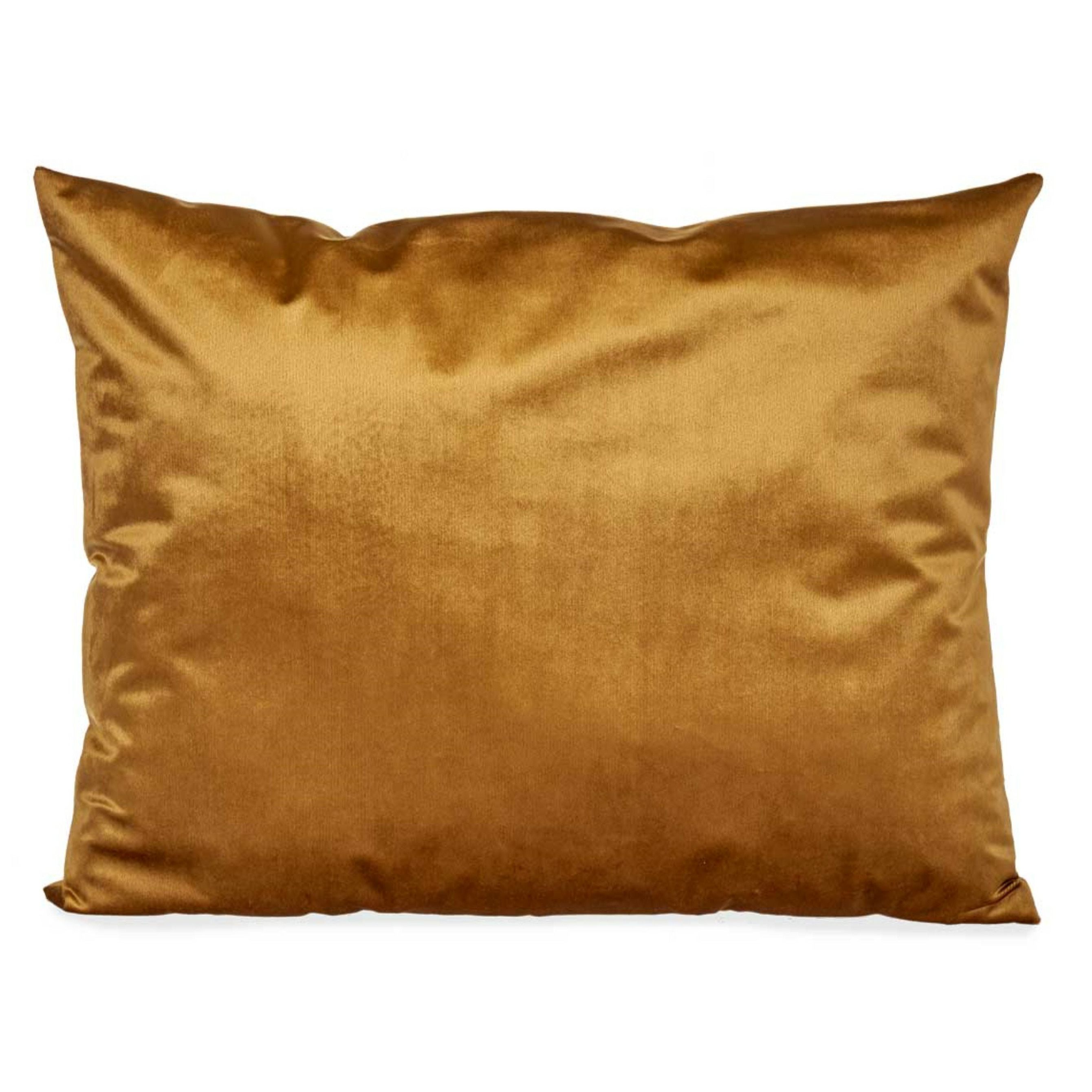 Bank-sier kussens voor binnen in de kleur velvet goud 60 x 45 cm