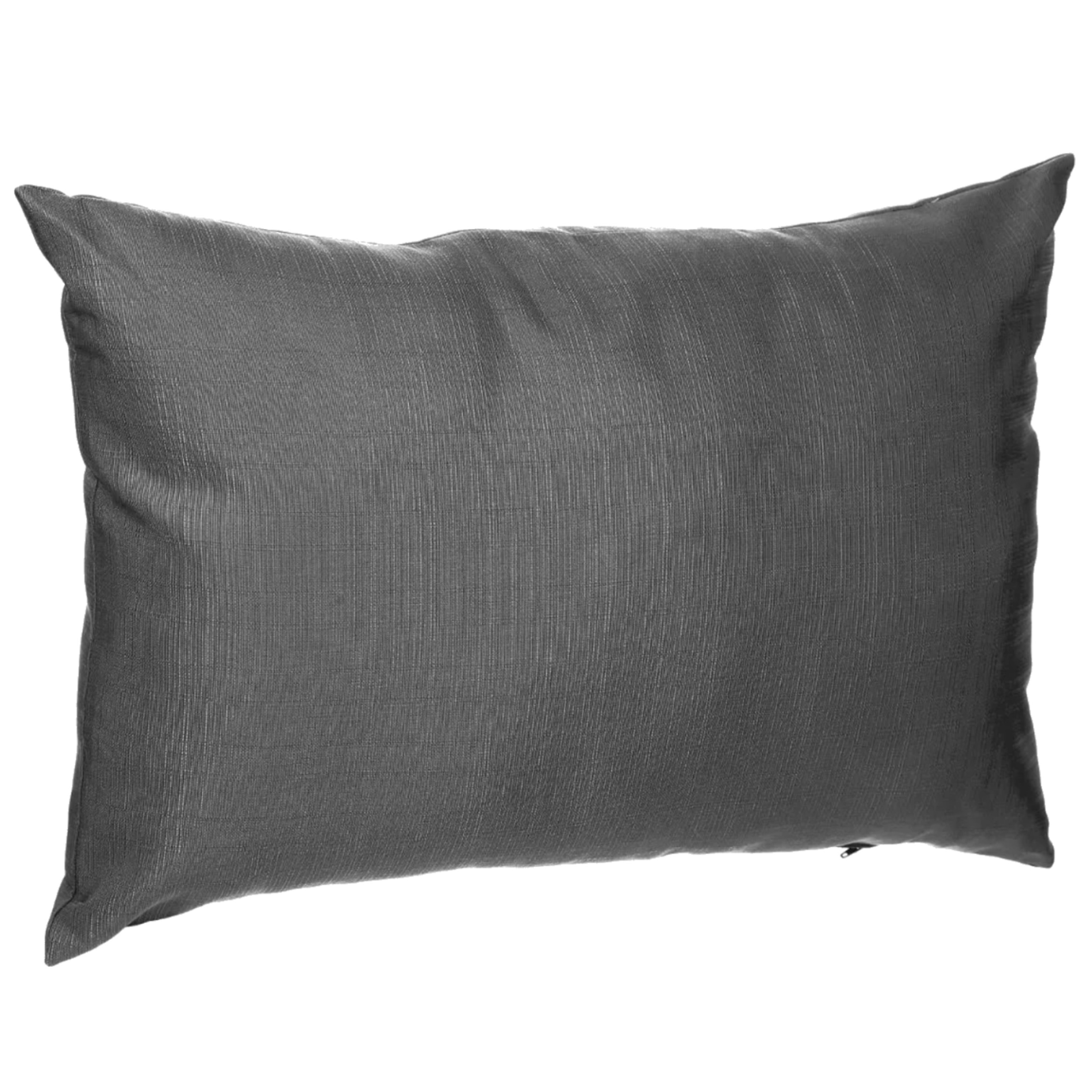 Bank-sier-tuin kussens voor binnen en buiten in de kleur antraciet grijs 30 x 50 x 10 cm