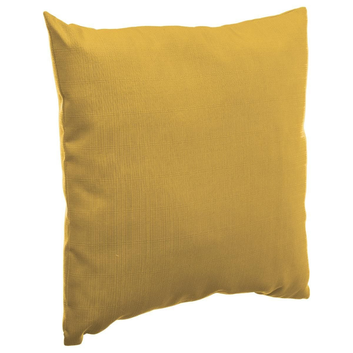 Bank-sier-tuin kussens voor binnen en buiten in de kleur mosterd geel 40 x 40 x 10 cm