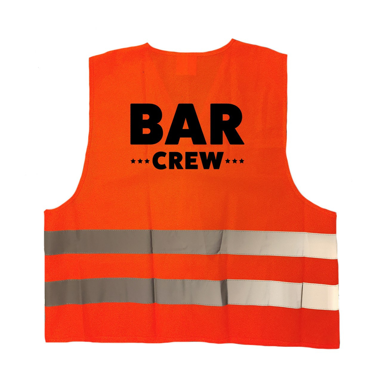 Bar crew-personeel vestje-hesje oranje met reflecterende strepen voor volwassenen