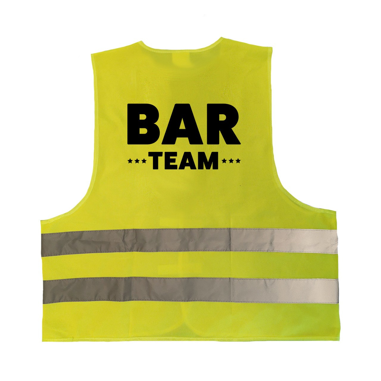 Bar team personeel vestje-hesje geel met reflecterende strepen voor volwassenen