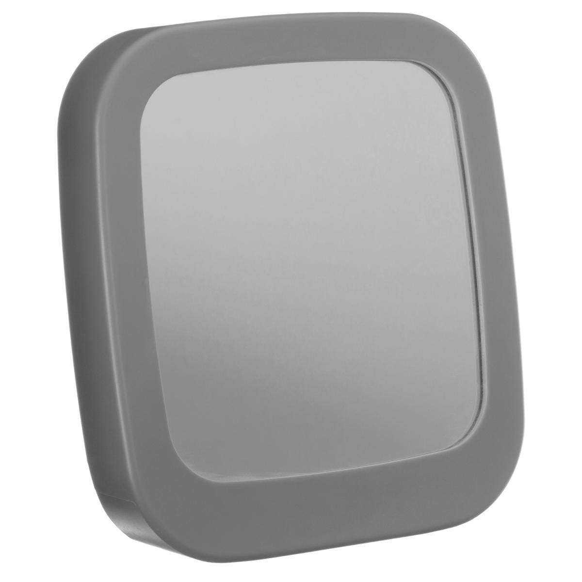 Basic make-up spiegel-scheerspiegel met standaard kunststof 18 x 20 x 6 cm grijs