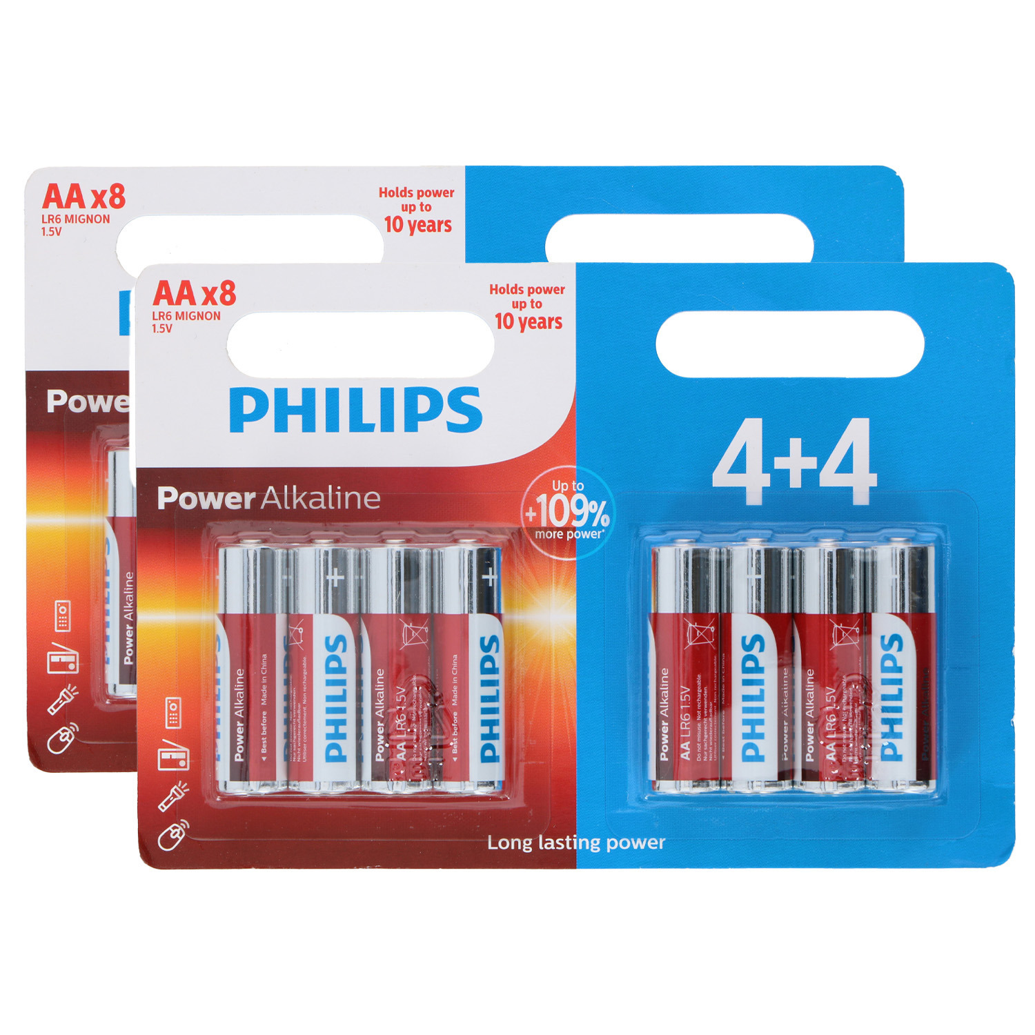 Batterijen Philips 16x stuks AA-Penlites Alkaline