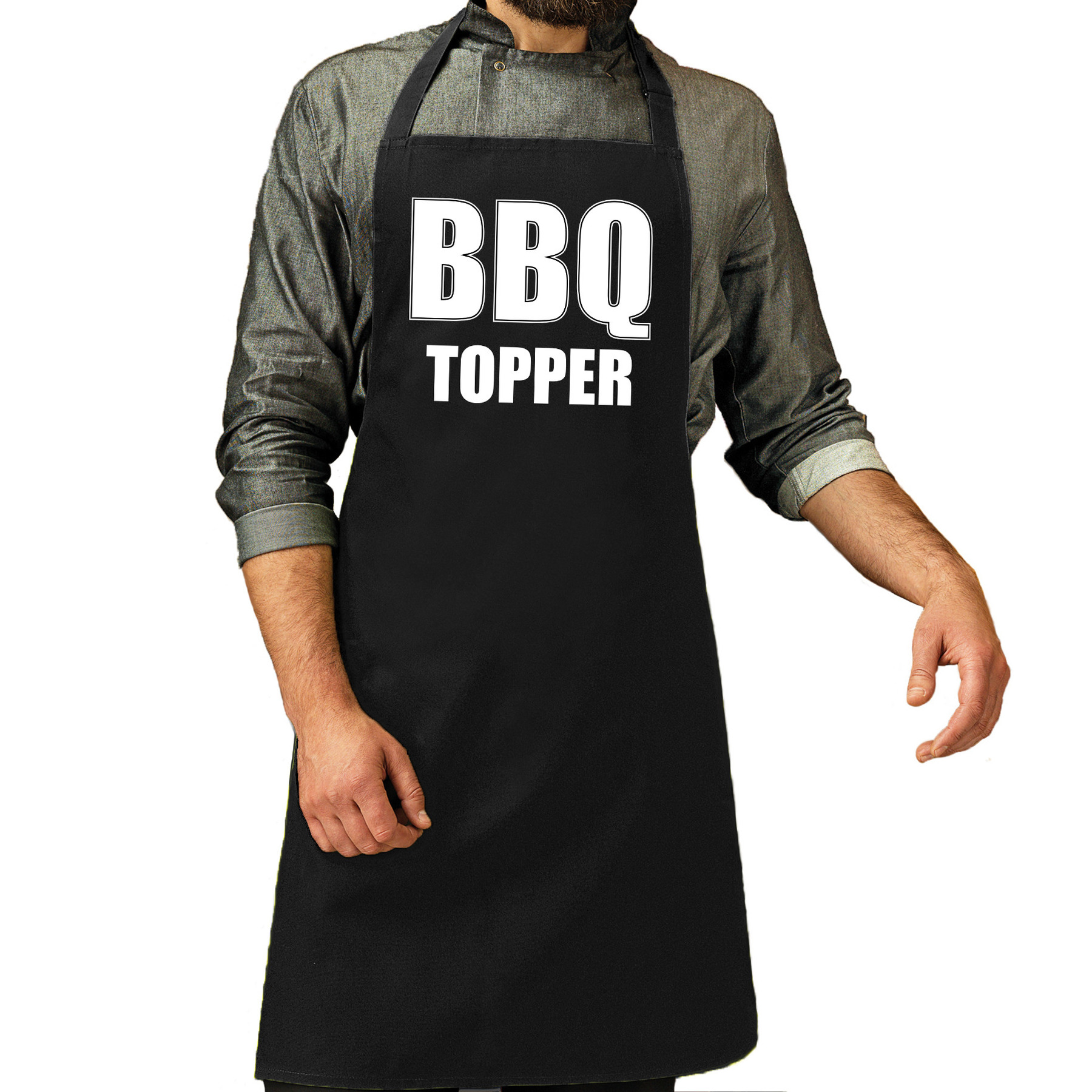BBQ Topper barbecueschort heren zwart -