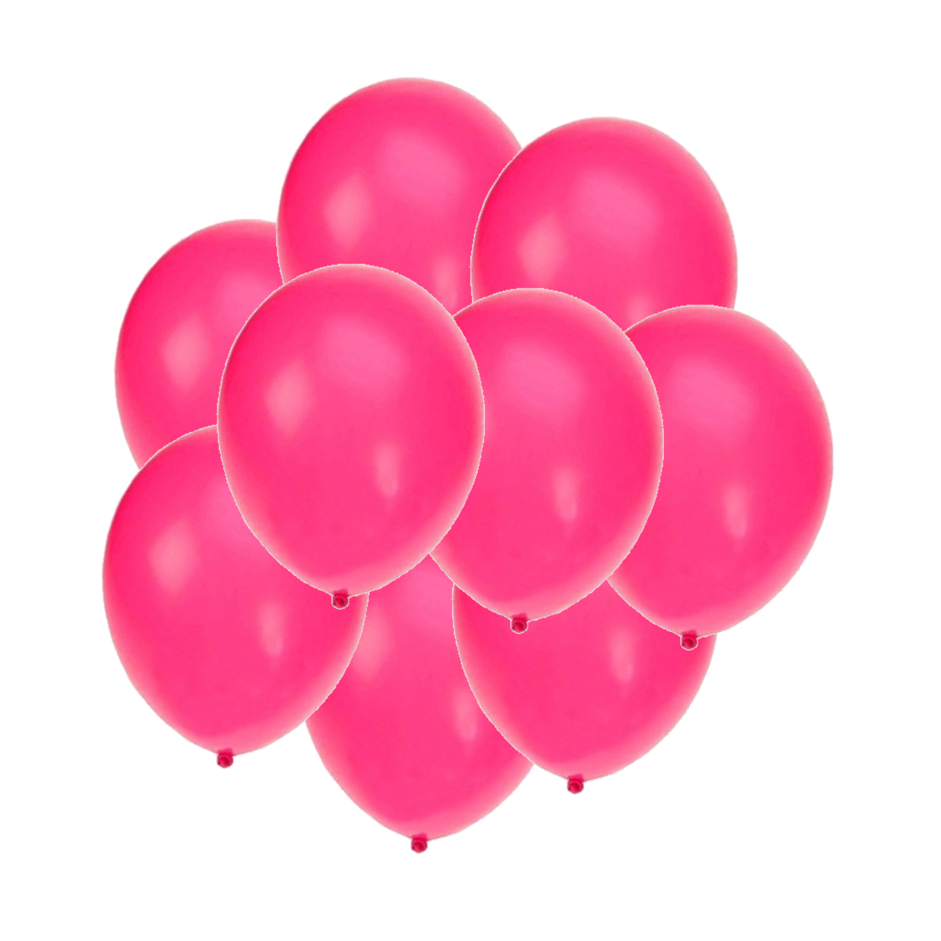 Bellatio decorations - Ballonnen knalroze/felroze 100x stuks rond 27 cm -