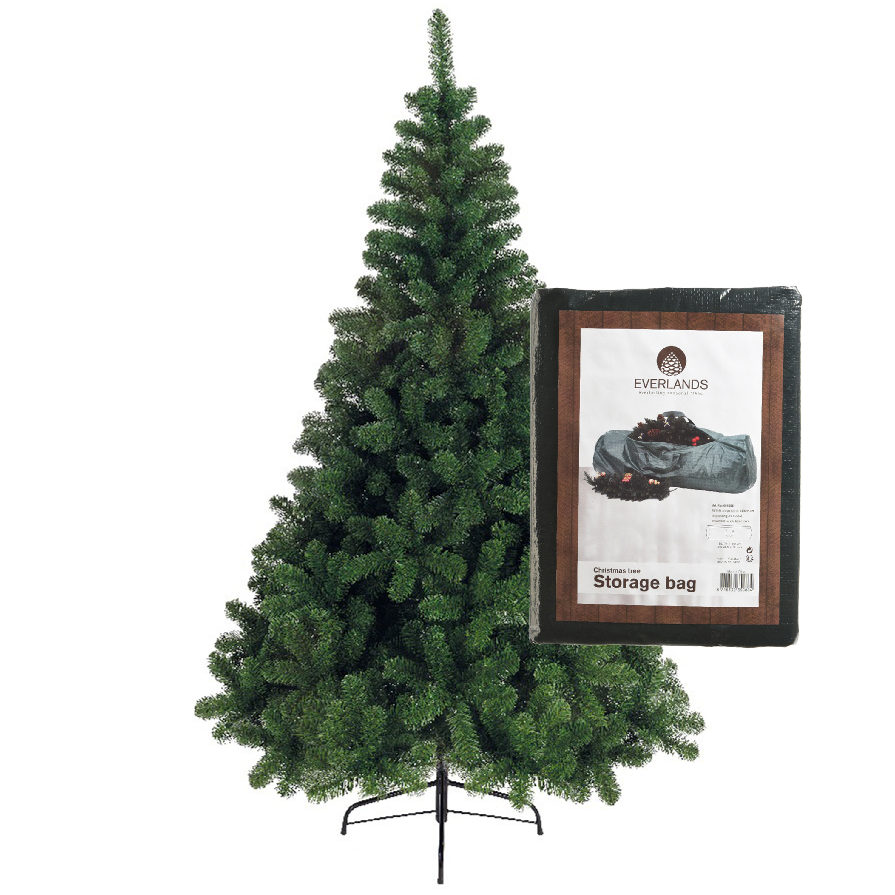 Bellatio Decorations kerstboom 180 cm met opbergzak -