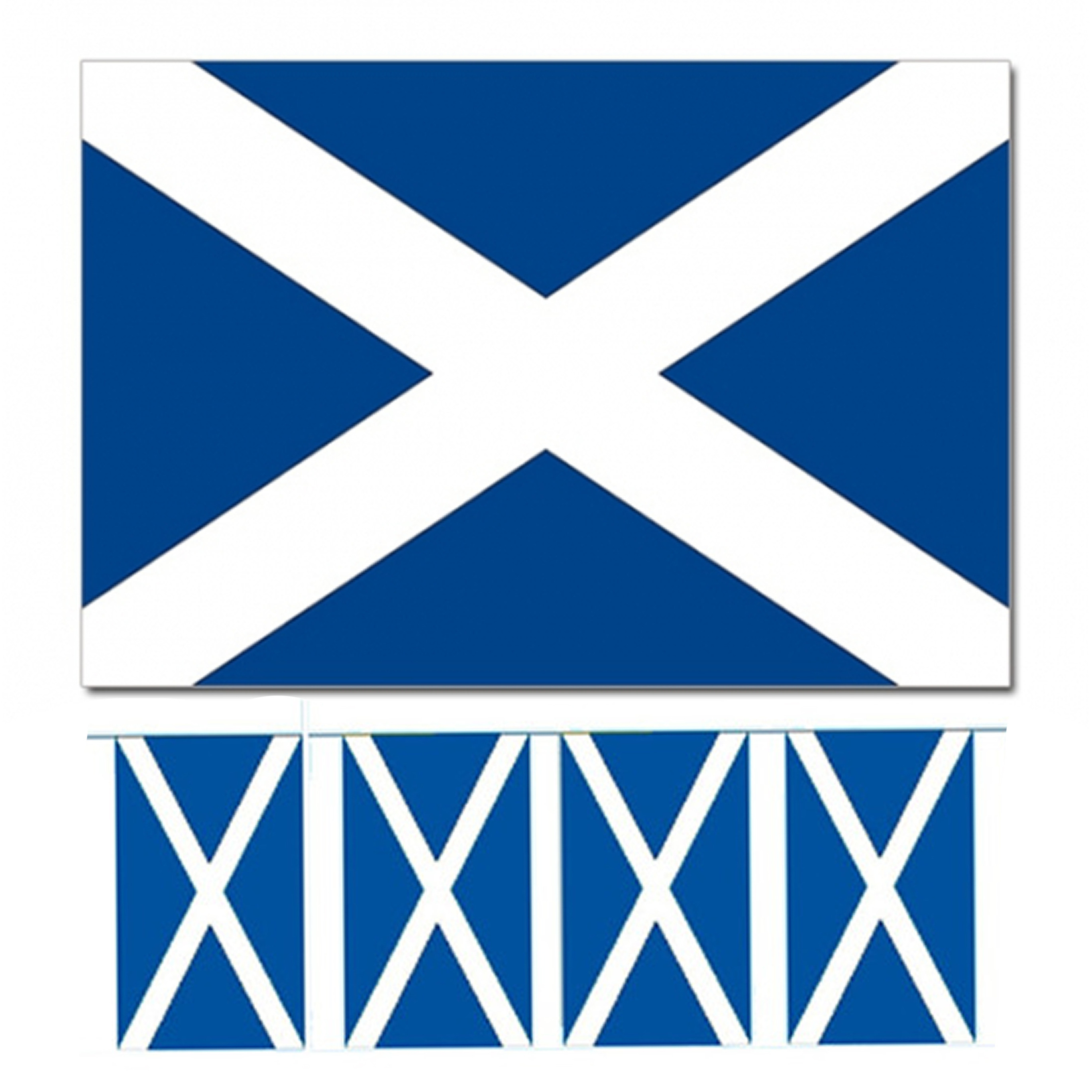 Bellatio Decorations Vlaggen versiering set Schotland Vlag 90 x 150 cm en vlaggenlijn 4 meter