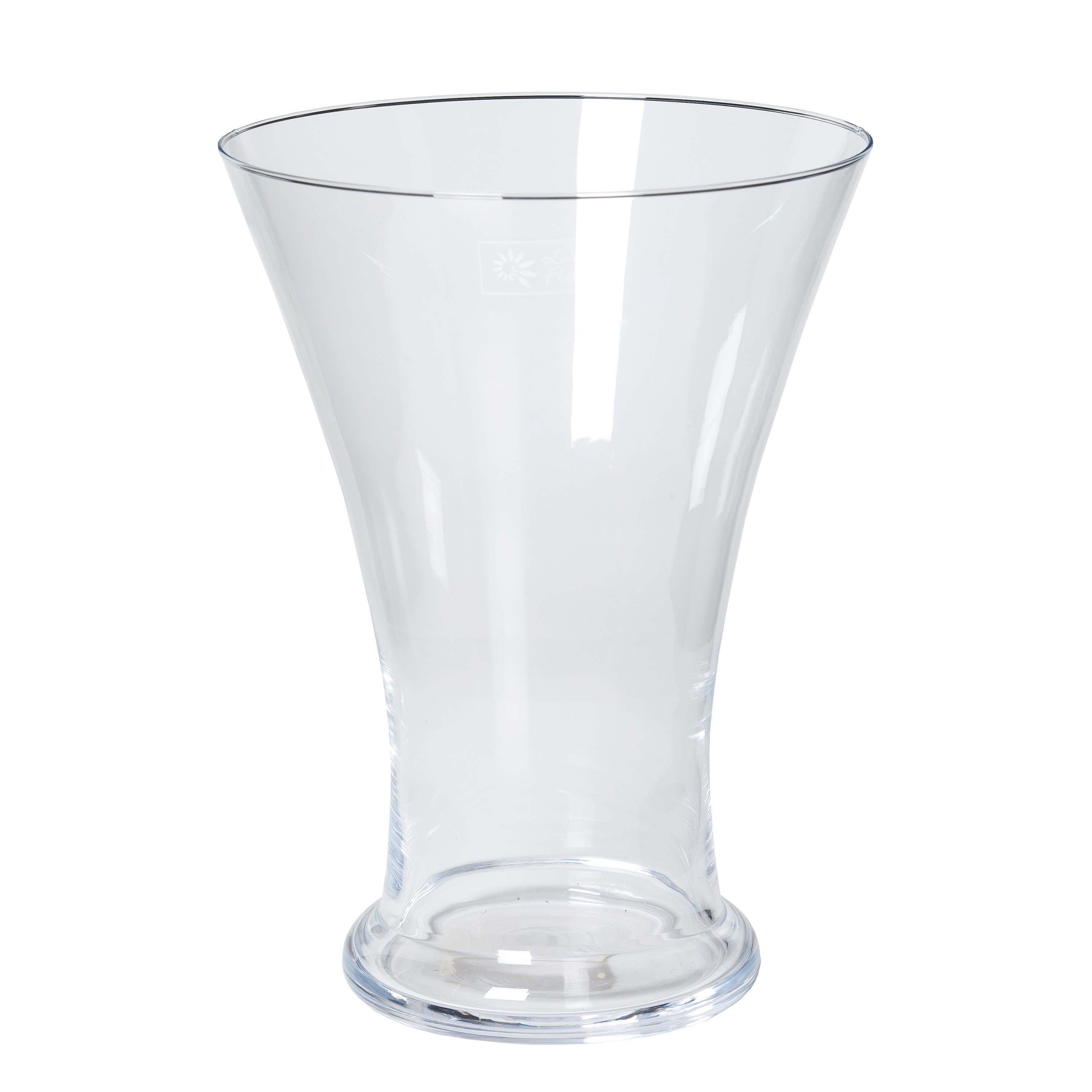 Merkloos Bellatio Design Vaas - taps uitlopend - transparant - glas - 30 cm -