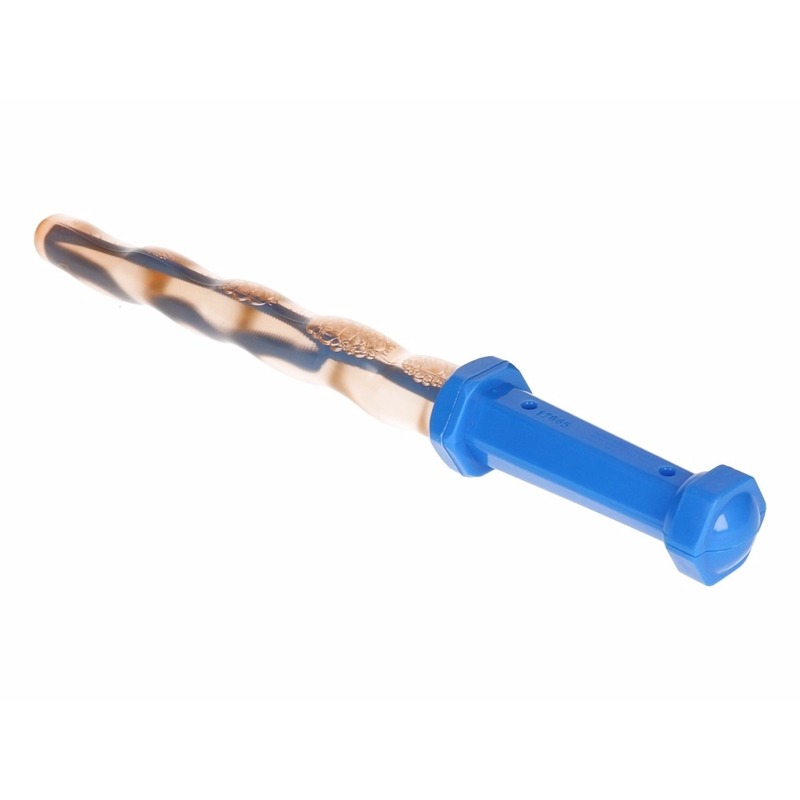 Bellenblaas zwaard blauw-oranje 37 cm