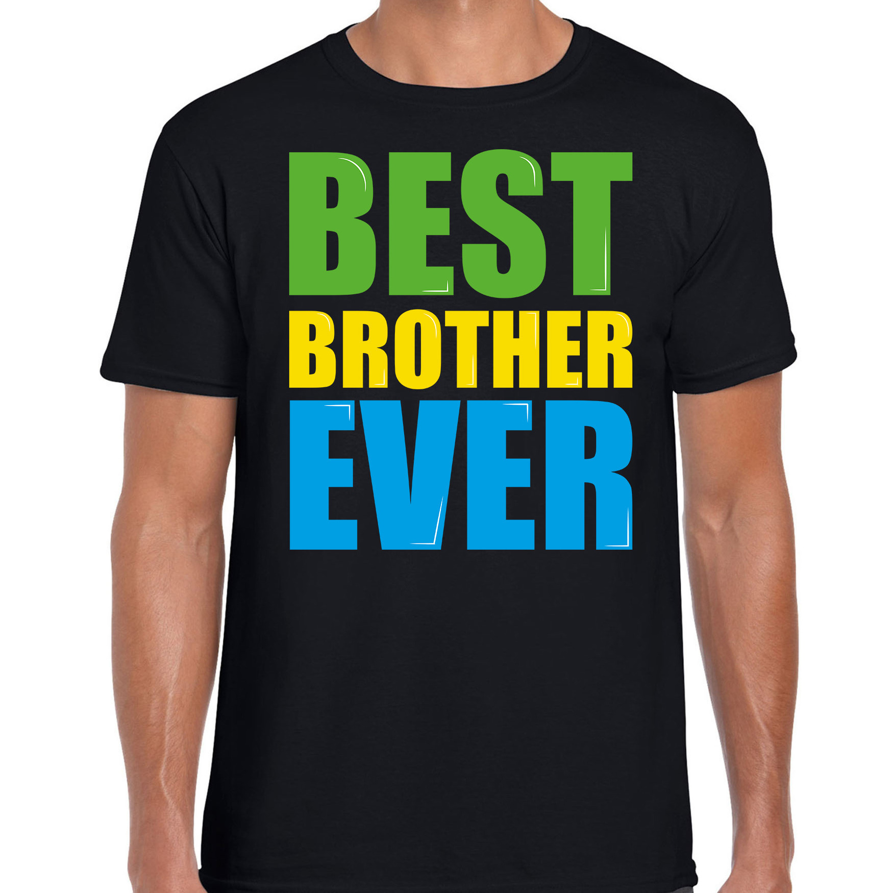 Best brother ever-Beste broer ooit fun t-shirt zwart heren