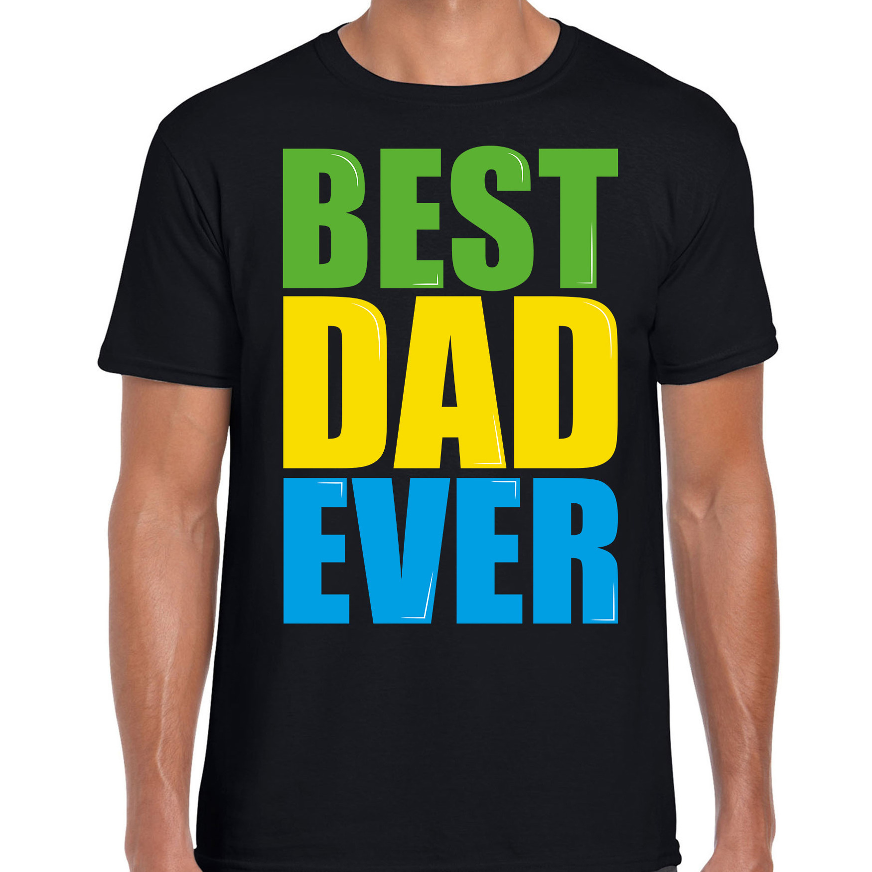 Best dad ever - Beste vader ooit fun t-shirt zwart heren