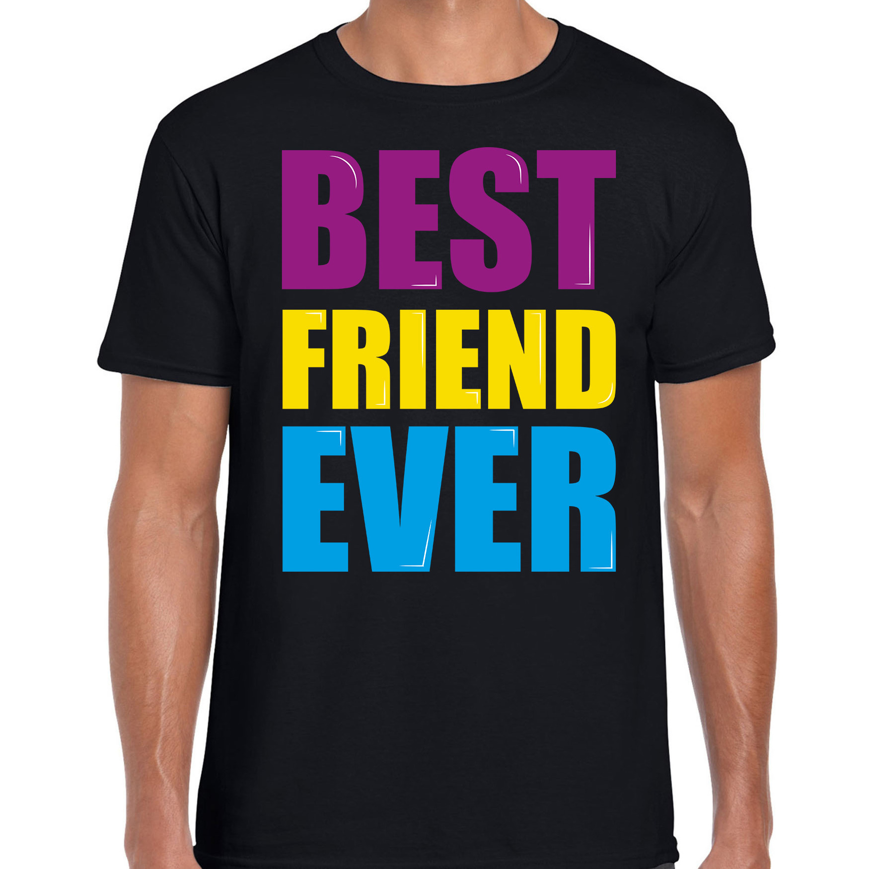 Best friend ever-Beste vriend ooit fun t-shirt zwart heren