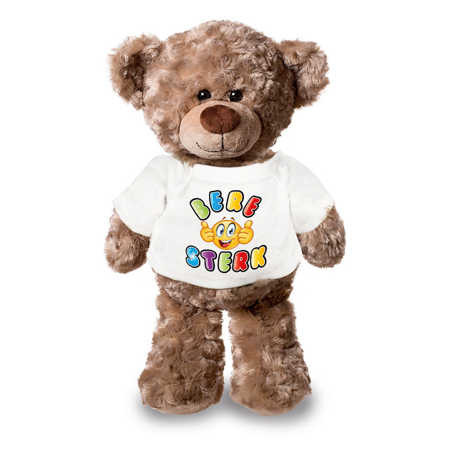 Beterschap teddybeer voor kind beresterk 24 cm beterschap-cadeau knuffelbeer