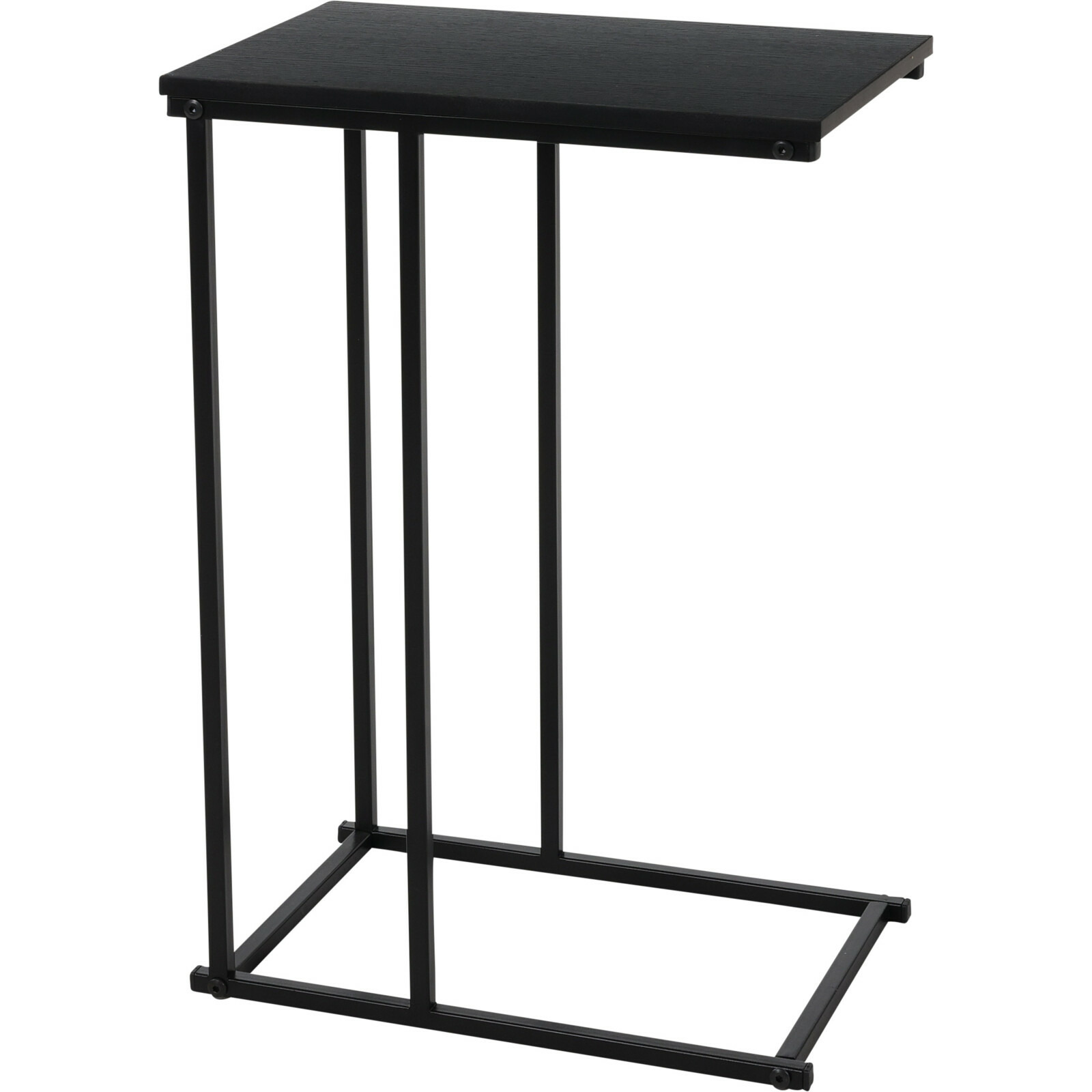 Bijzettafel-banktafel 1x zwart metaal 40 x 26 x 58 cm
