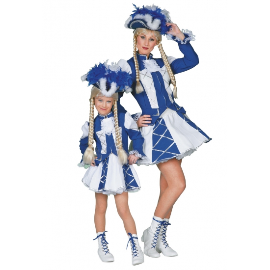 Blauw Dansmarieke kostuum voor meisjes