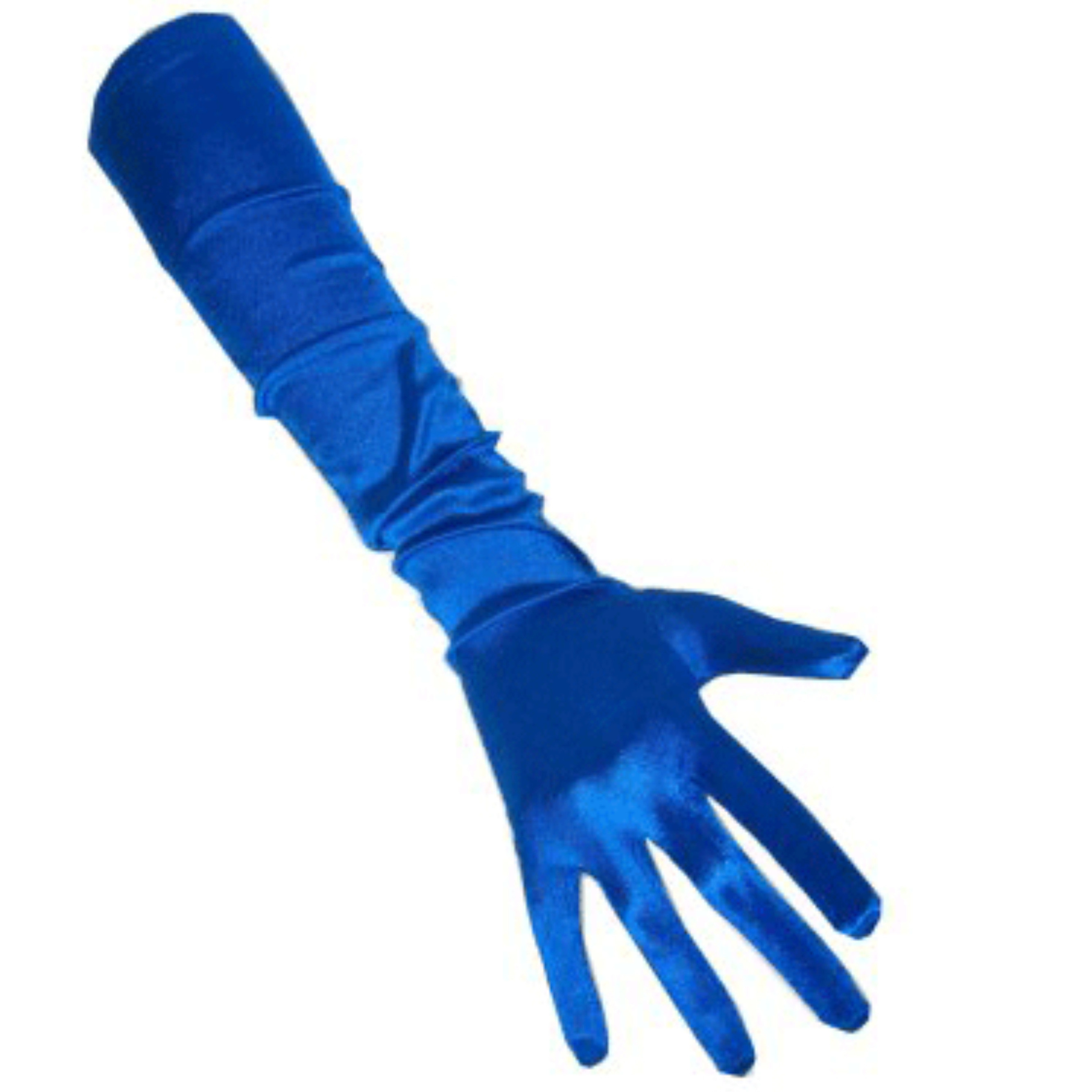 Blauwe handschoenen gala