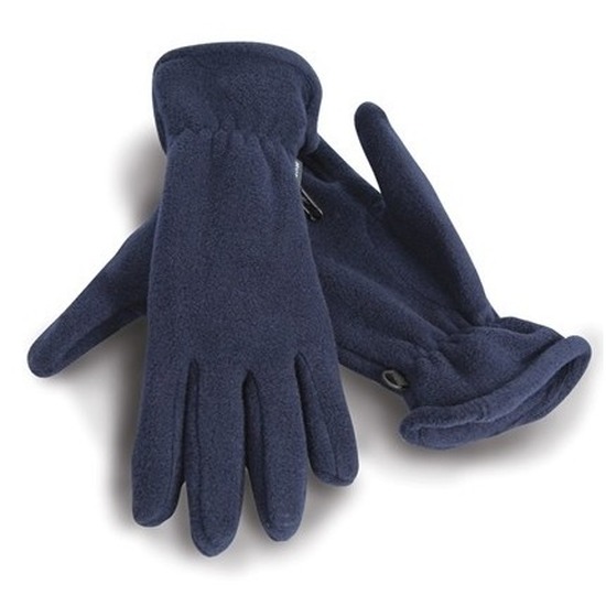 Blauwe warme fleece handschoenen voor volwassenen