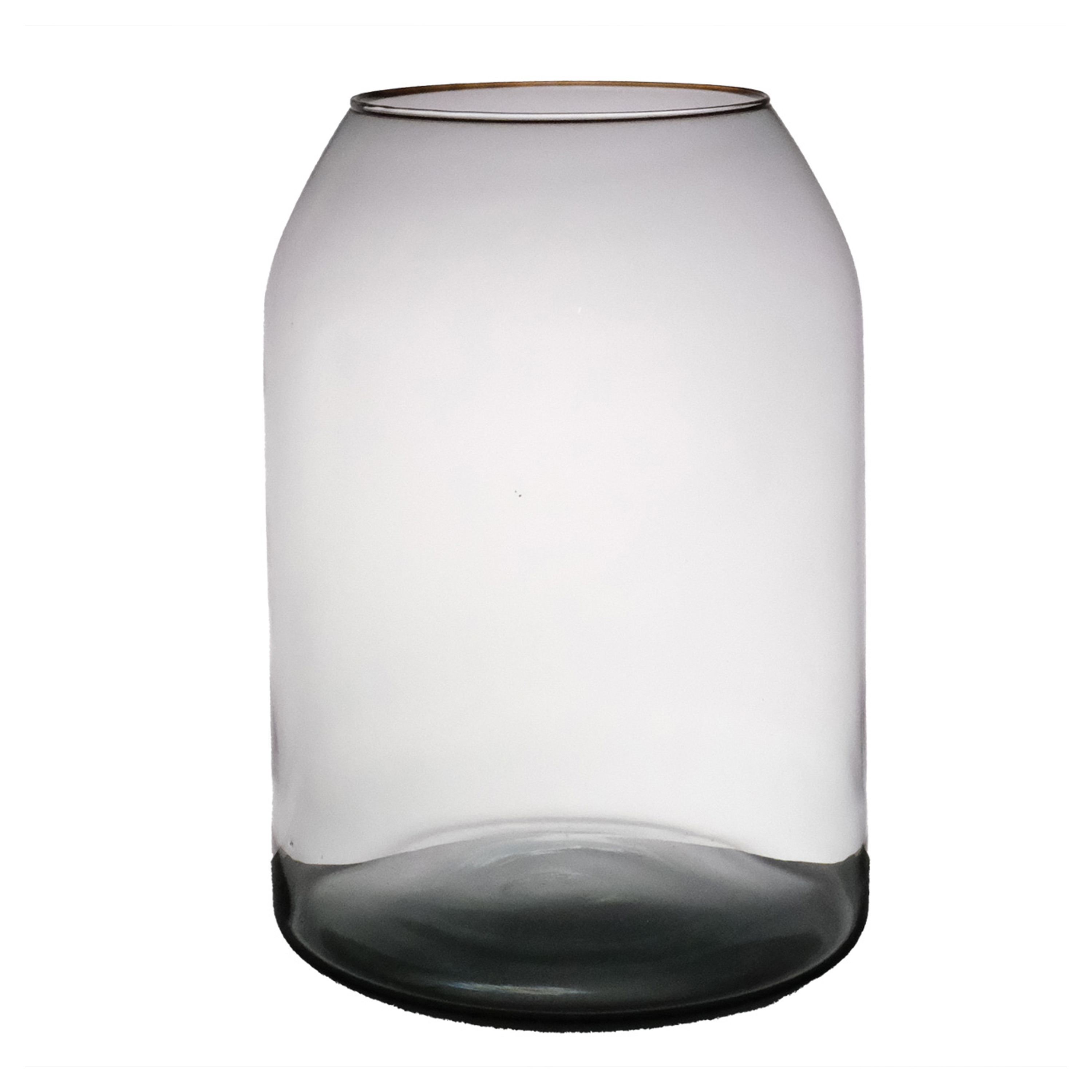 Hakbijl Glass Bloemenvaas Barcelona - transparant - eco glas - D25 x H35 cm -