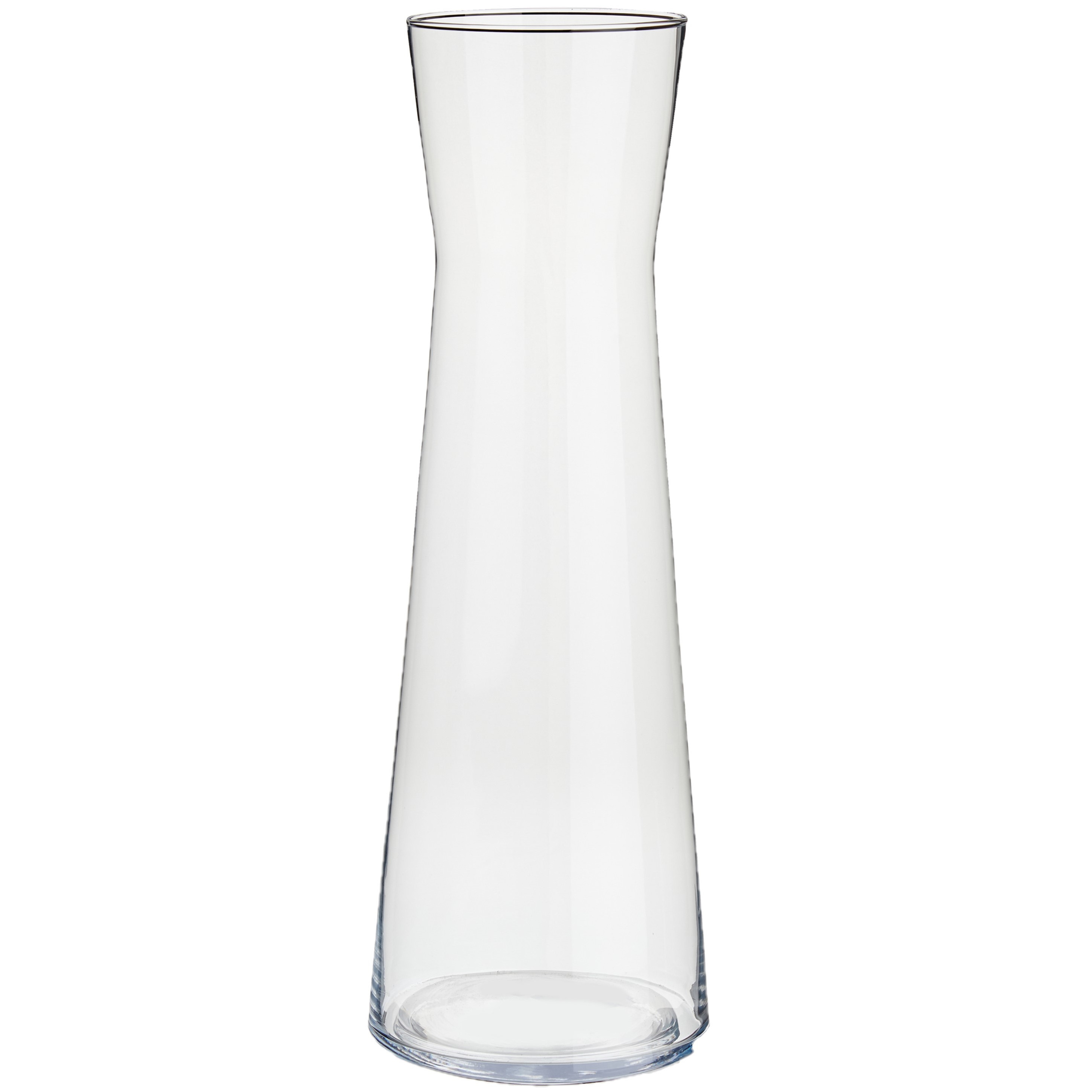 Bloemenvaas conisch van glas 17 x 50 cm -