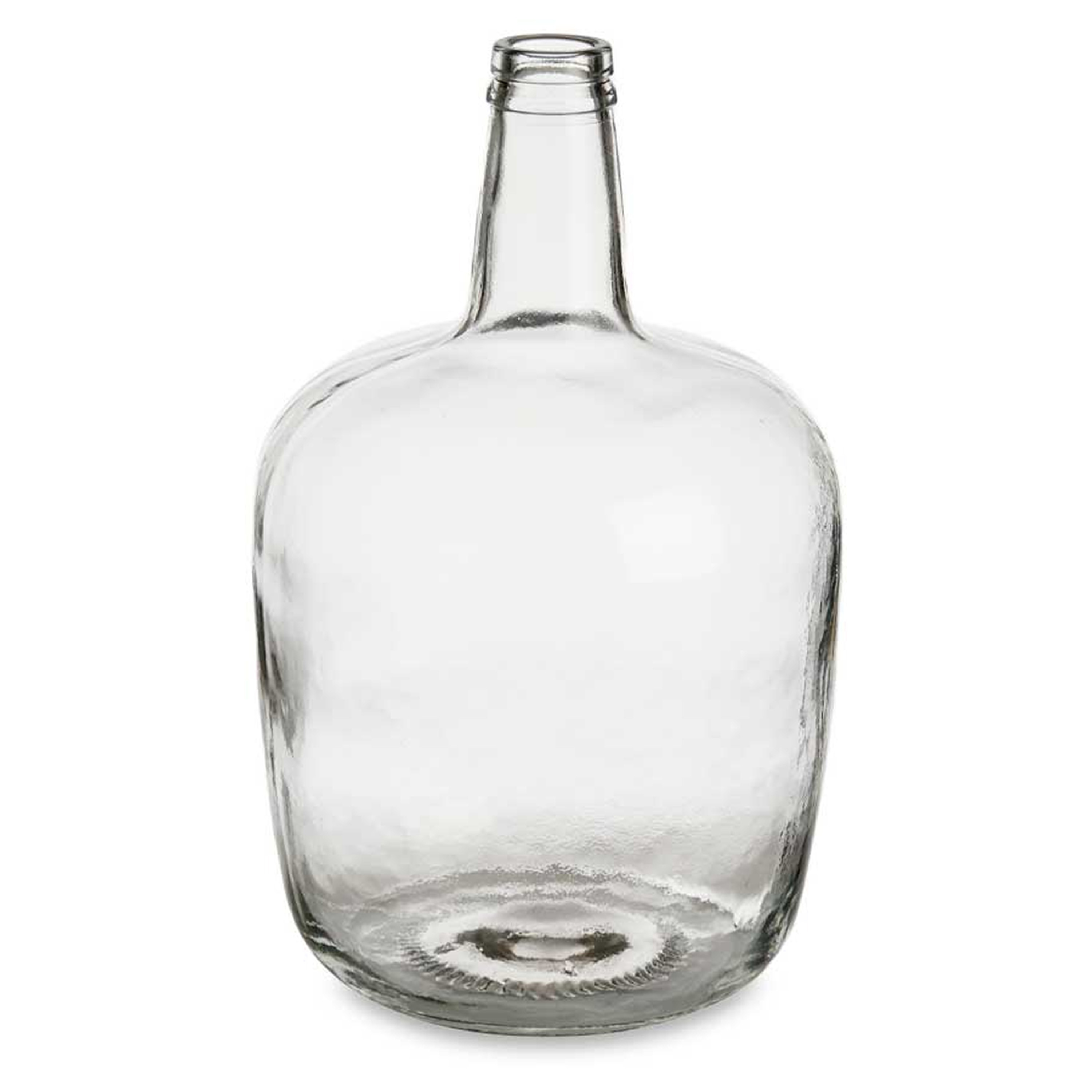 Giftdecor Bloemenvaas - flessen model - glas - transparant - 22 x cm -
