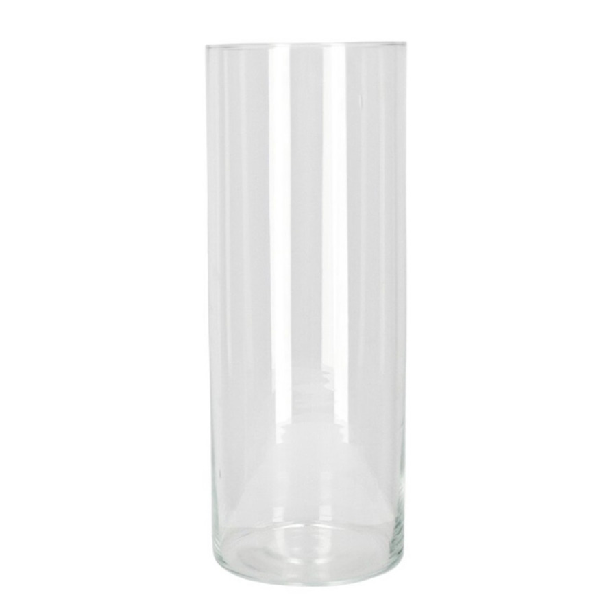 Bloemenvaas-vazen van transparant glas 40 x 15 cm